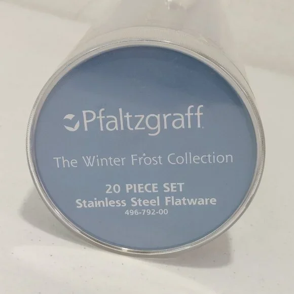 20 Piece Pfaltzgraff The Winter Frost Collection Flatware Set NEW